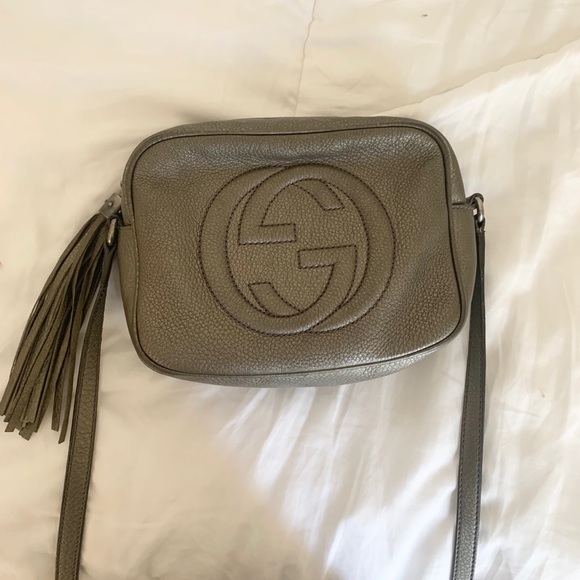 Gucci Handbags - Silver/gray Gucci Disco Soho